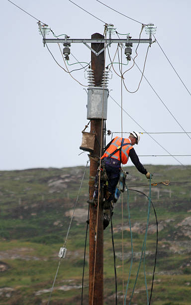 South Florida Pole Setters handling commercial power pole installation