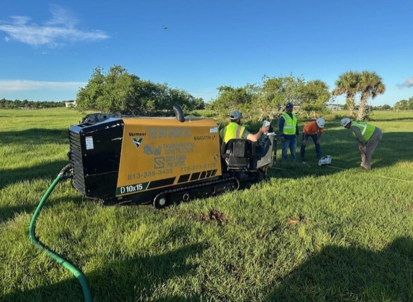 Crane service by South Florida Pole Setters setting power poles in Stuart, FL near me